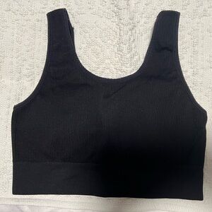 Aerie 💚 Black Ribbed Women's Sports Bra